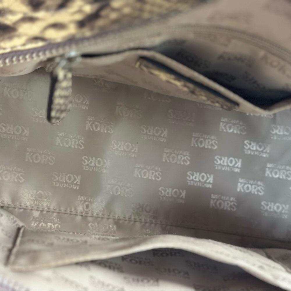 Michael Kors Tina Python Snake Embossed Satchel - image 7